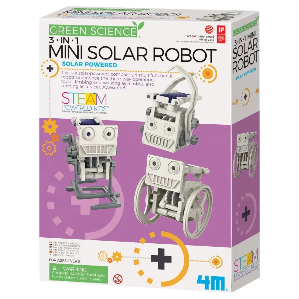 4M 3'ü 1 Arada Mini Solar Robot