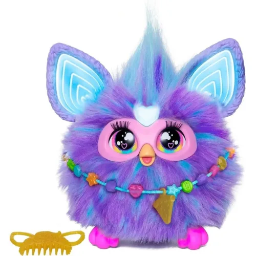 Furby Mor İnterakti̇f Peluş Etkileşimli Pelüş Fioletowa F6743
