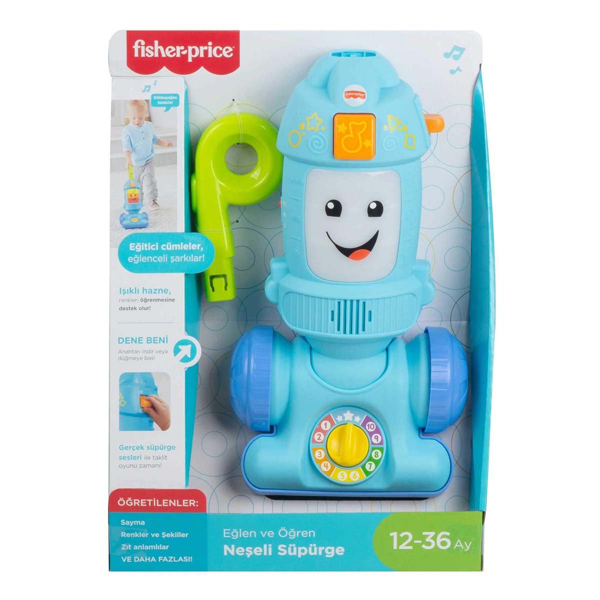 Fisher Price Eğlen & Öğren Neşeli Elektrik Süpürgesi GTW19