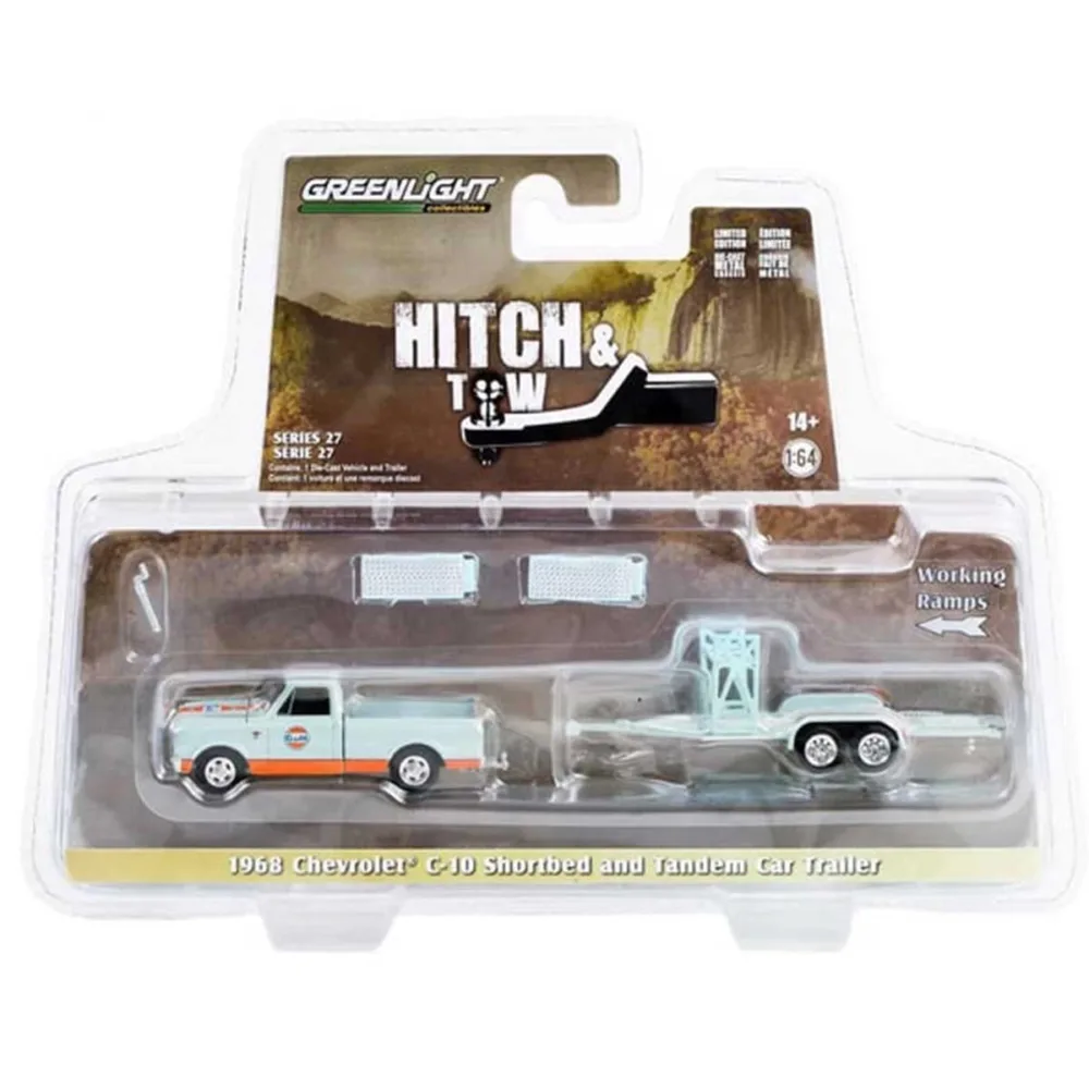 Greenlight 1:64 1968 Chevrolet C-10 Shortbed and Tandem Car