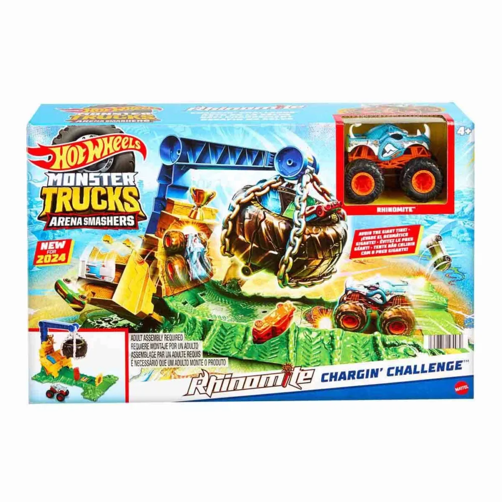 Hot Wheels Monster Trucks Arenada Rhinomite Mücadelesi Oyun Seti HTP18