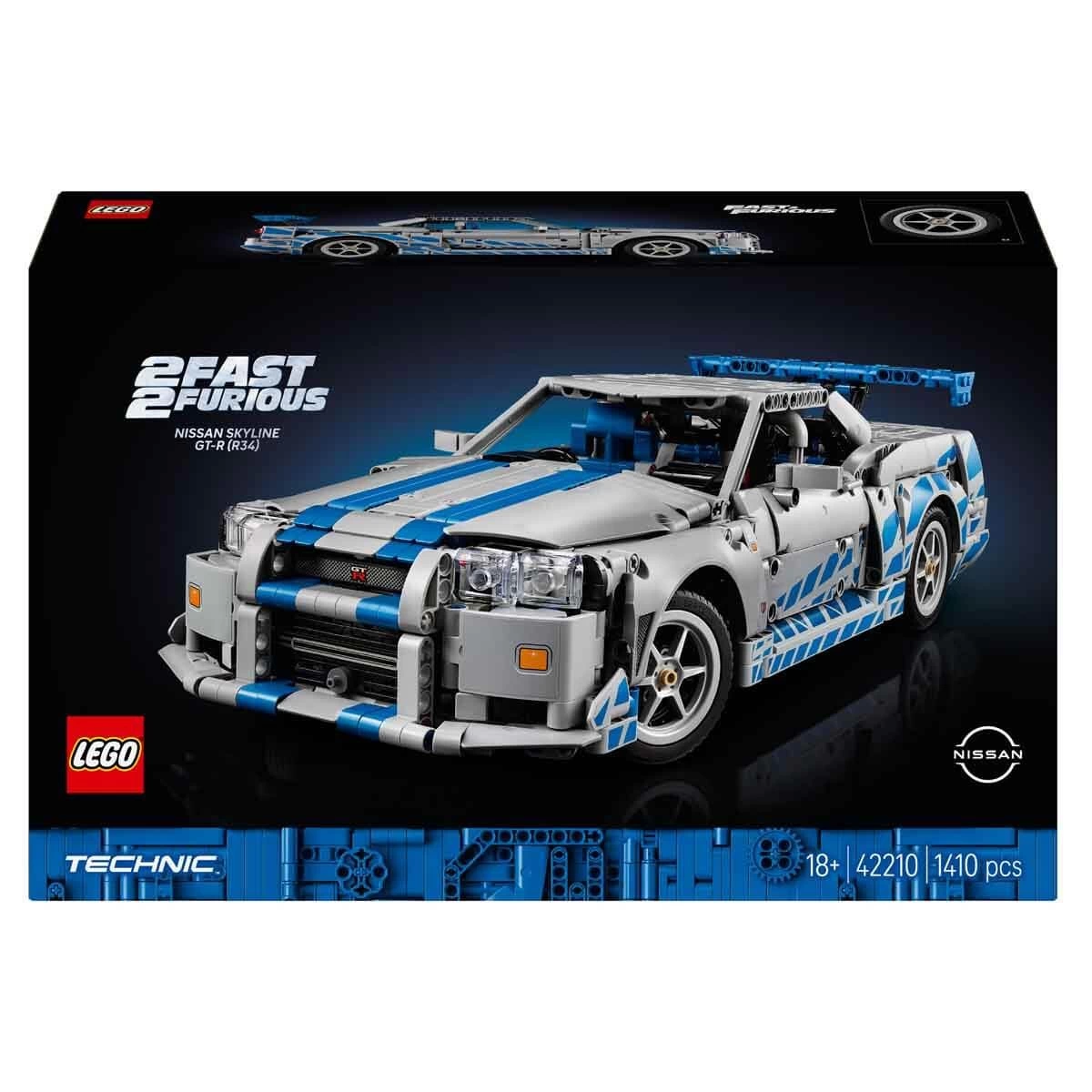LEGO Technic Daha Hızlı Daha Öfkeli Nissan Skyline GT-R (R34) Araba 42210