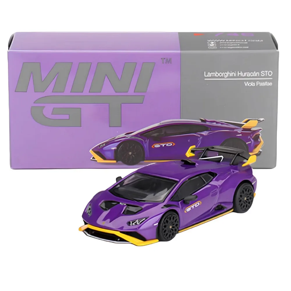 Mini GT 1:64 Lamborghini Huracán STO Viola Pasifae Model Araba