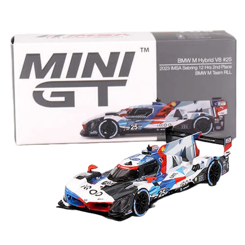 Mini Gt 1/64 BMW M Hybrid V8 #25 BMW M Team RLL 2023 IMSA Sebring 12 Hrs 2nd Place