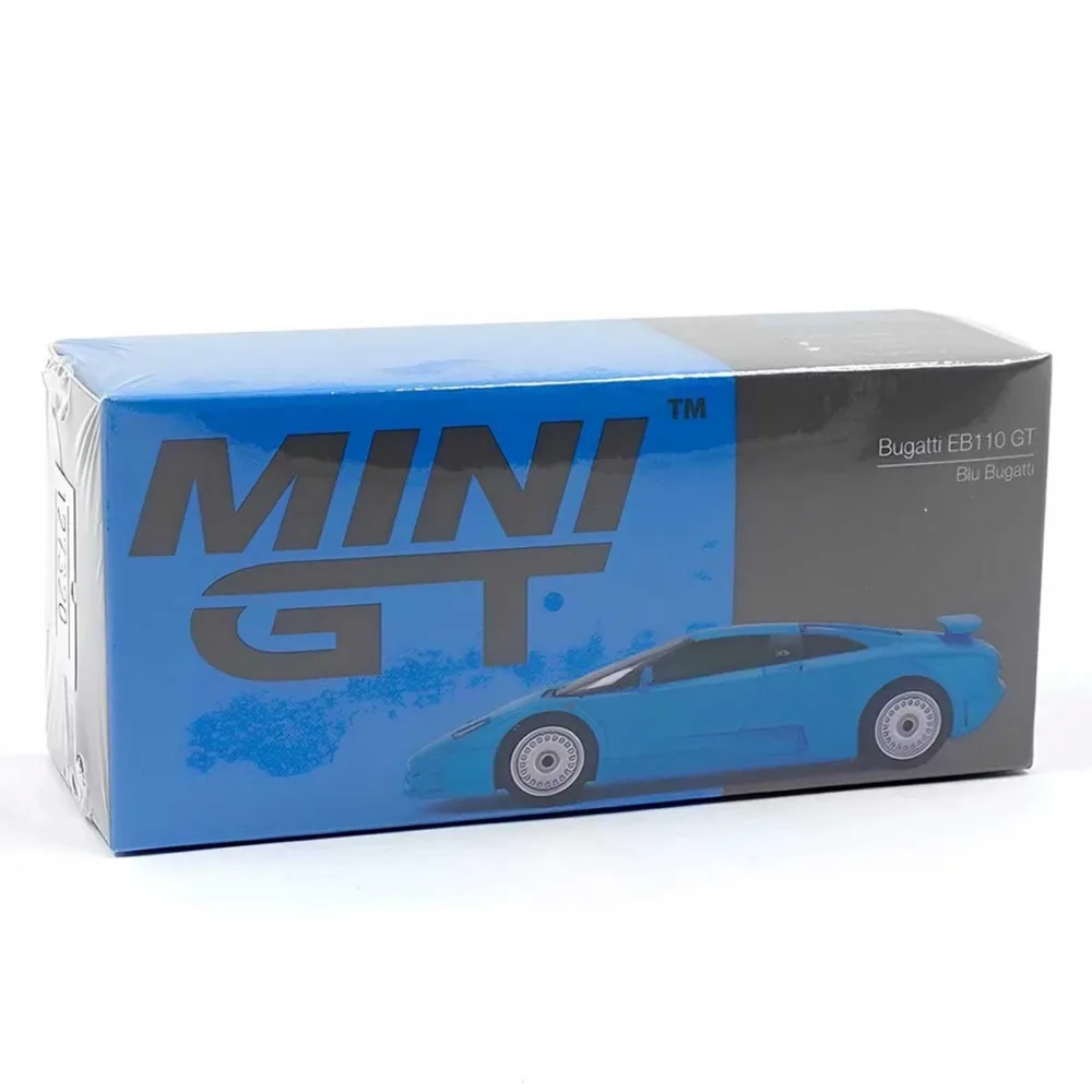 Mini Gt 1:64 Bugatti EB110 GT Blue Bugatti