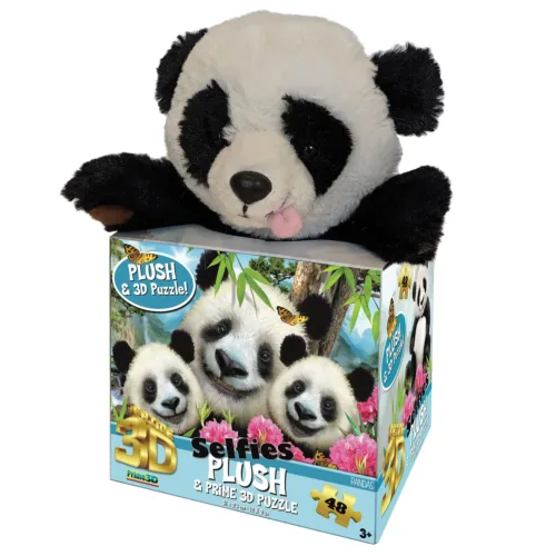 Prime 3D - Panda Pelüş ve Selfie 48 Parça Puzzle 15800