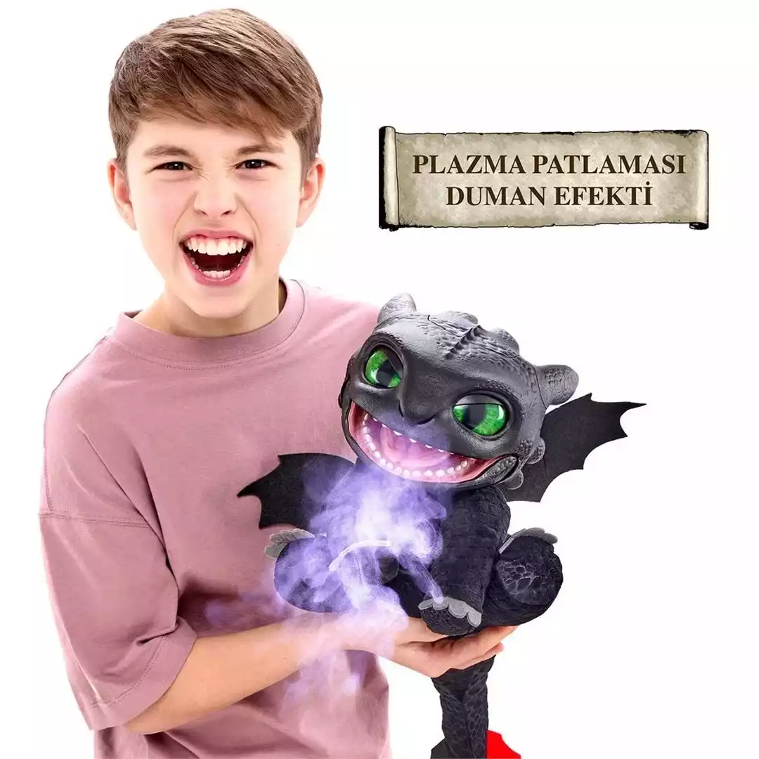 DreamWorks Ejderhanı Nasıl Eğitirsin Toothless İnteraktif Ejderha Oyuncağı Sesli ve Hareketli