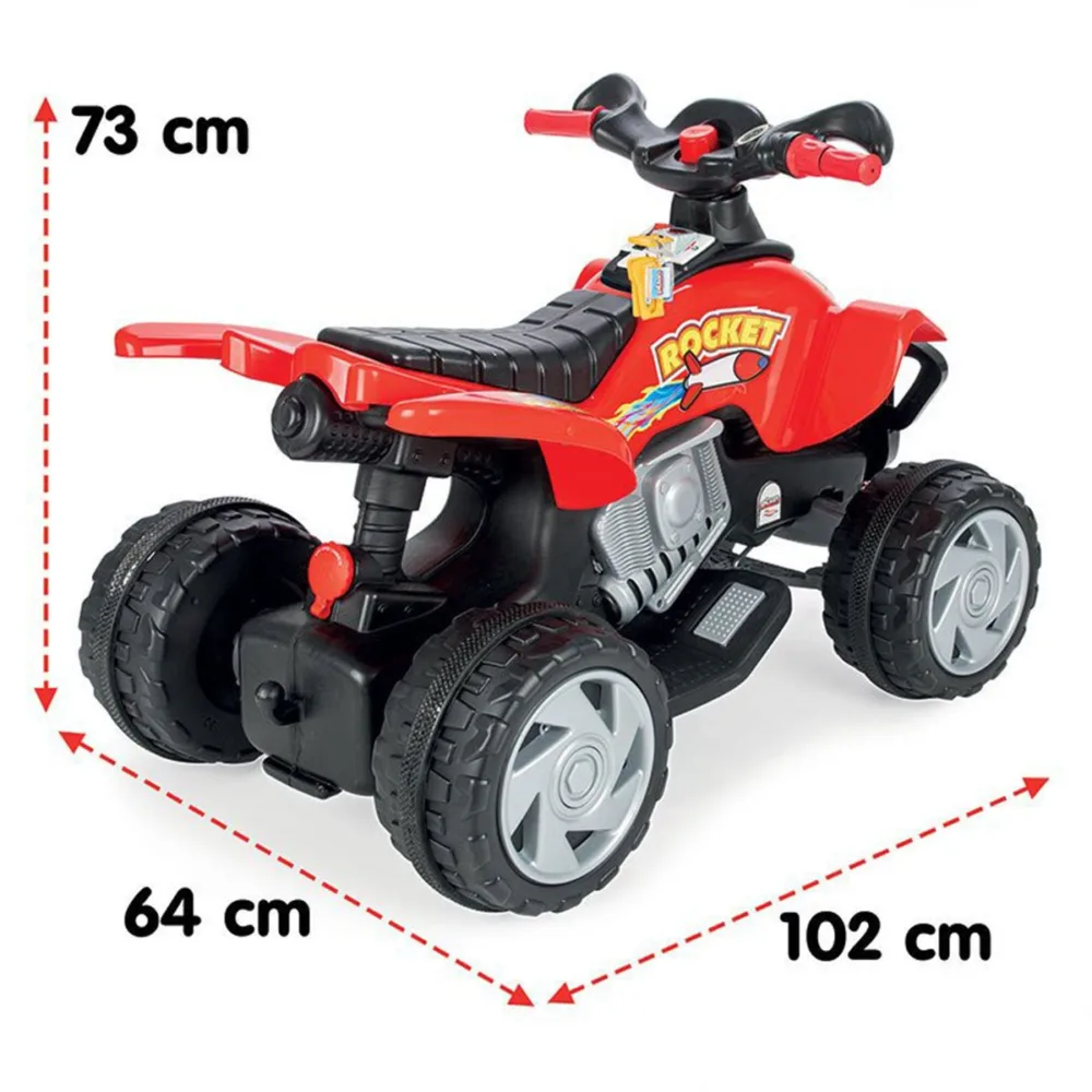 Rocket Akülü Atv 12 Volt Kırmızı