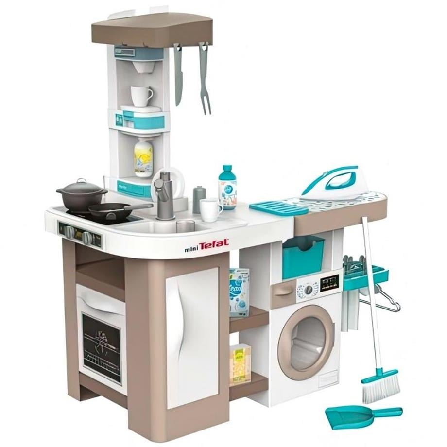 Smoby Tefal 2in1 Sesli Çamaşır Makineli Mutfak Seti