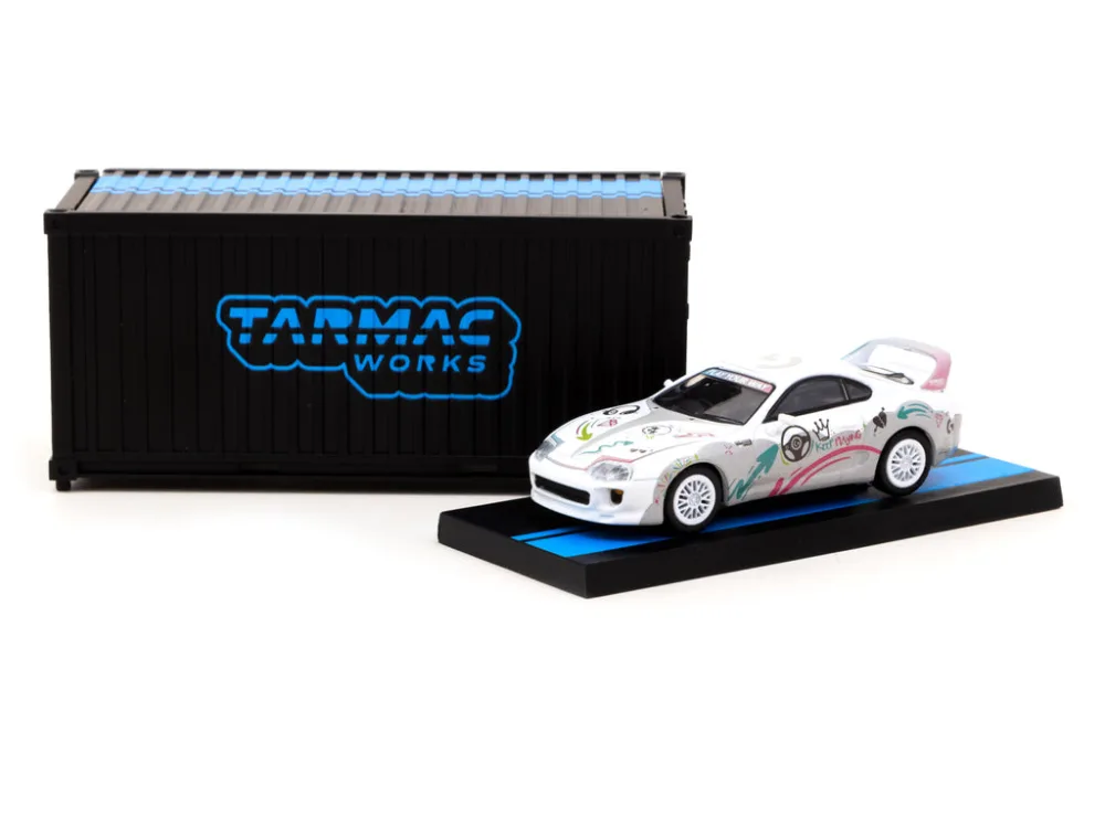 Tarmac Works 1/64 Toyota Supra RZ Logitech G AURORA Konteynerli
