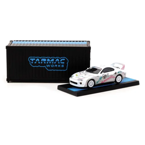 Tarmac Works 1/64 Toyota Supra RZ Logitech G AURORA Konteynerli - Logitech Özel Sürümü - HOBBY64