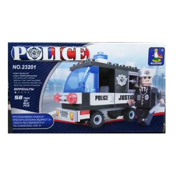 Ausini Police Polis Minibüs Lego Seti - 58 Parça