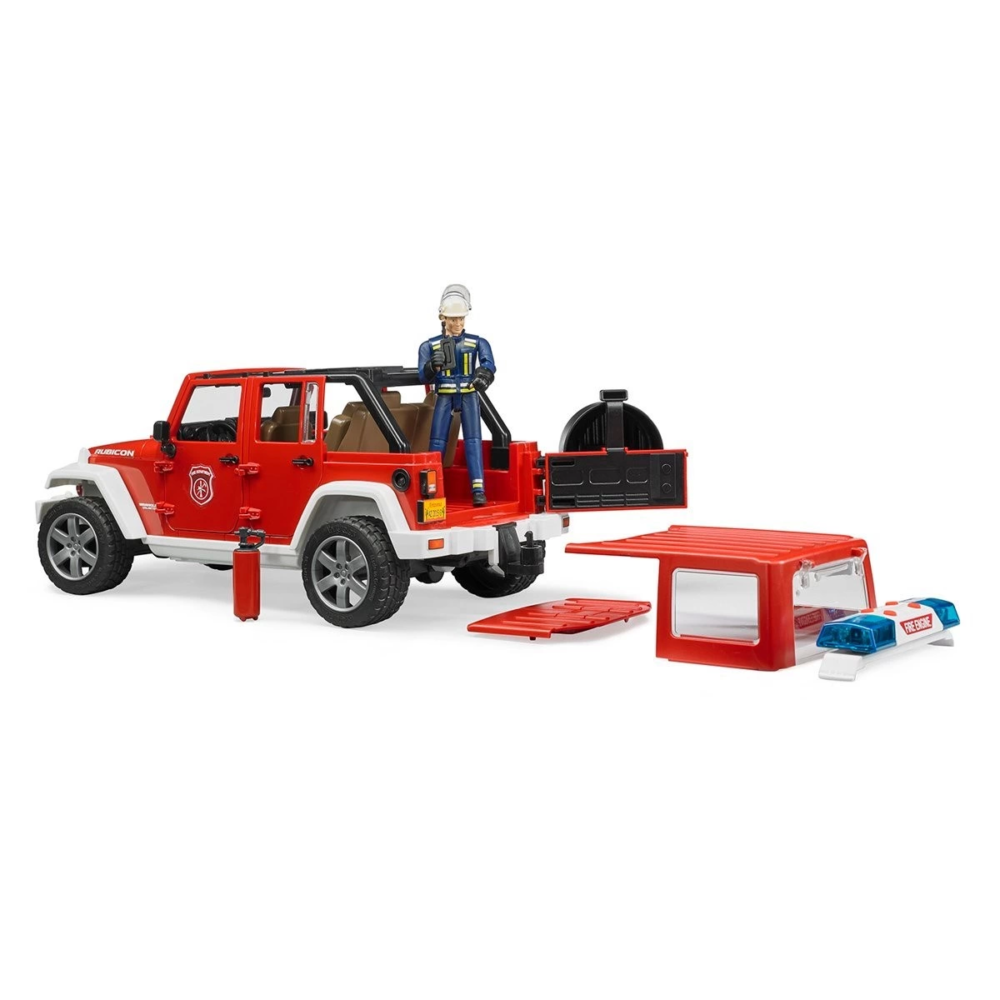 Bruder Jeep Wrangler Rubicon İtfaiye Aracı Ve İtfaiyeci BR02528