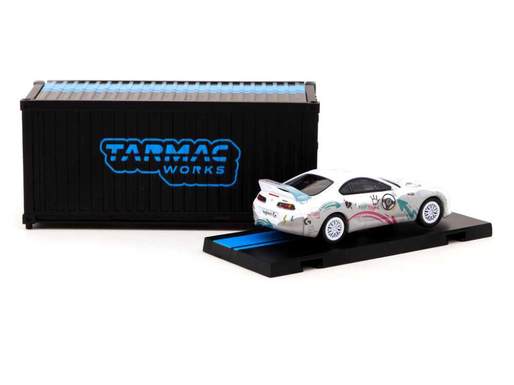 Tarmac Works 1/64 Toyota Supra RZ Logitech G AURORA Konteynerli - Logitech Özel Sürümü - HOBBY64