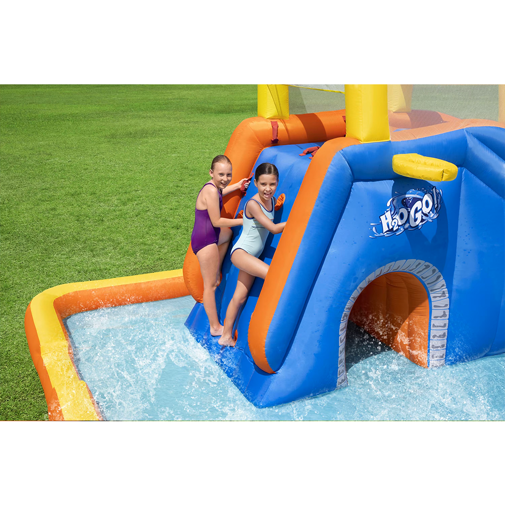 Mega Oyun Su Parkı Bestway Kaydırak ve Fiskiye Çocuk Şişme Oyun Havuz Parkı 551 x 502 x 265 cm