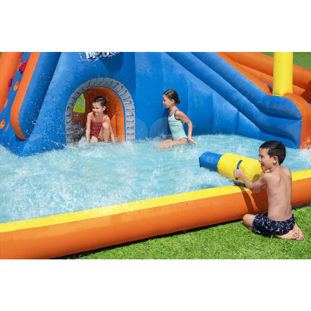 Mega Oyun Su Parkı Bestway Kaydırak ve Fiskiye Çocuk Şişme Oyun Havuz Parkı 551 x 502 x 265 cm