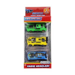 Die Cast Metal Yarış Arabası - 3 Parça