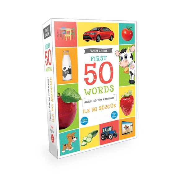 Flash Card Akıllı Eğitim Kart Seti - İlk 50 Kelime