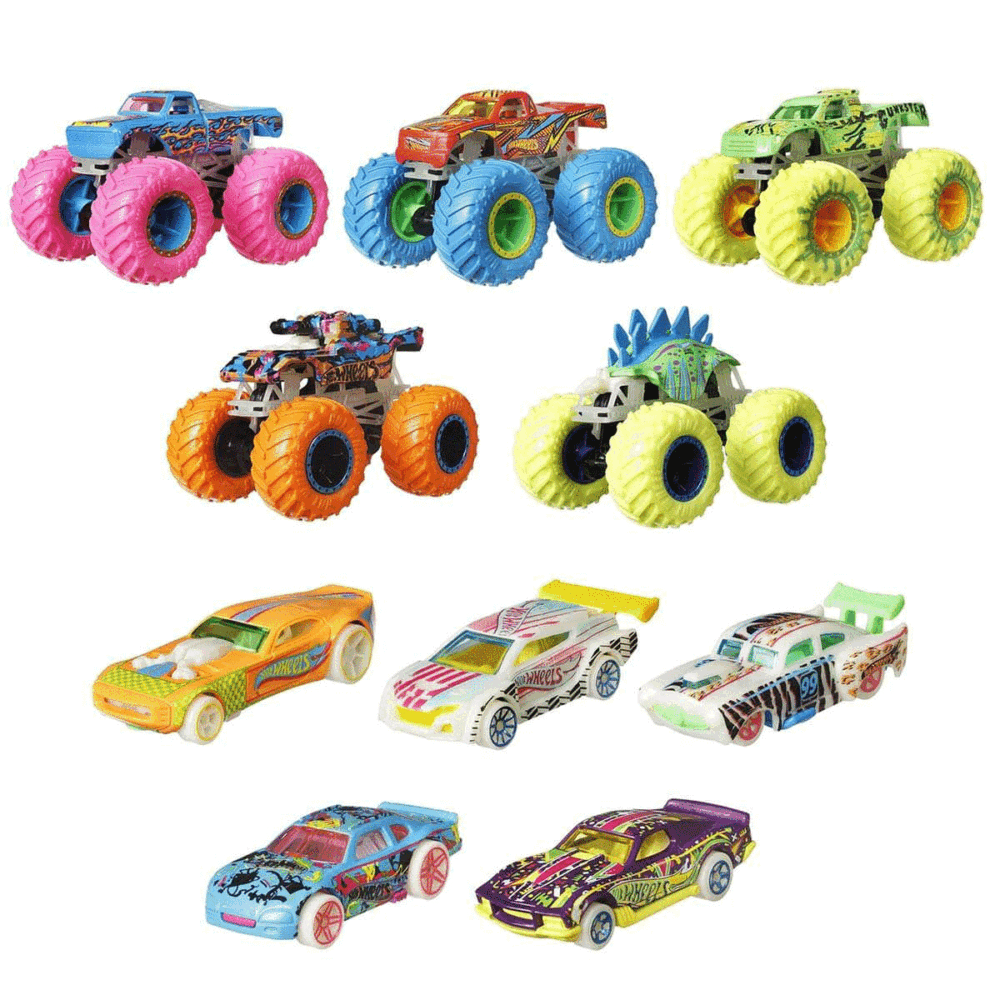 Hot Wheels Monster Trucks Karanlıkta Parlayan Metal Araçlar Paketi