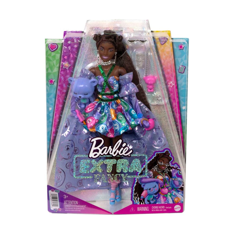 Barbie Extra Fancy Mor Kostümlü Bebek