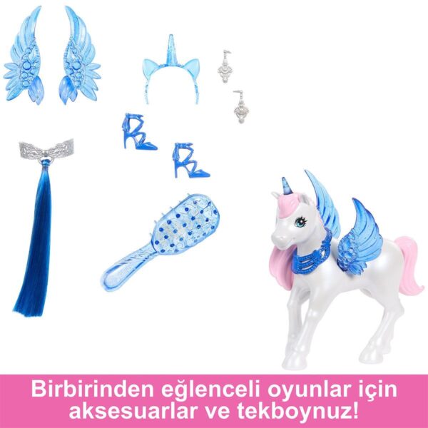 Barbie Mavi Saçlı Prenses Bebek