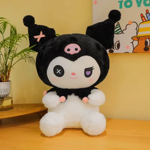 Karikatür Peluş Kuromi Sanrio Gotik Peluş Oyuncak - Siyah