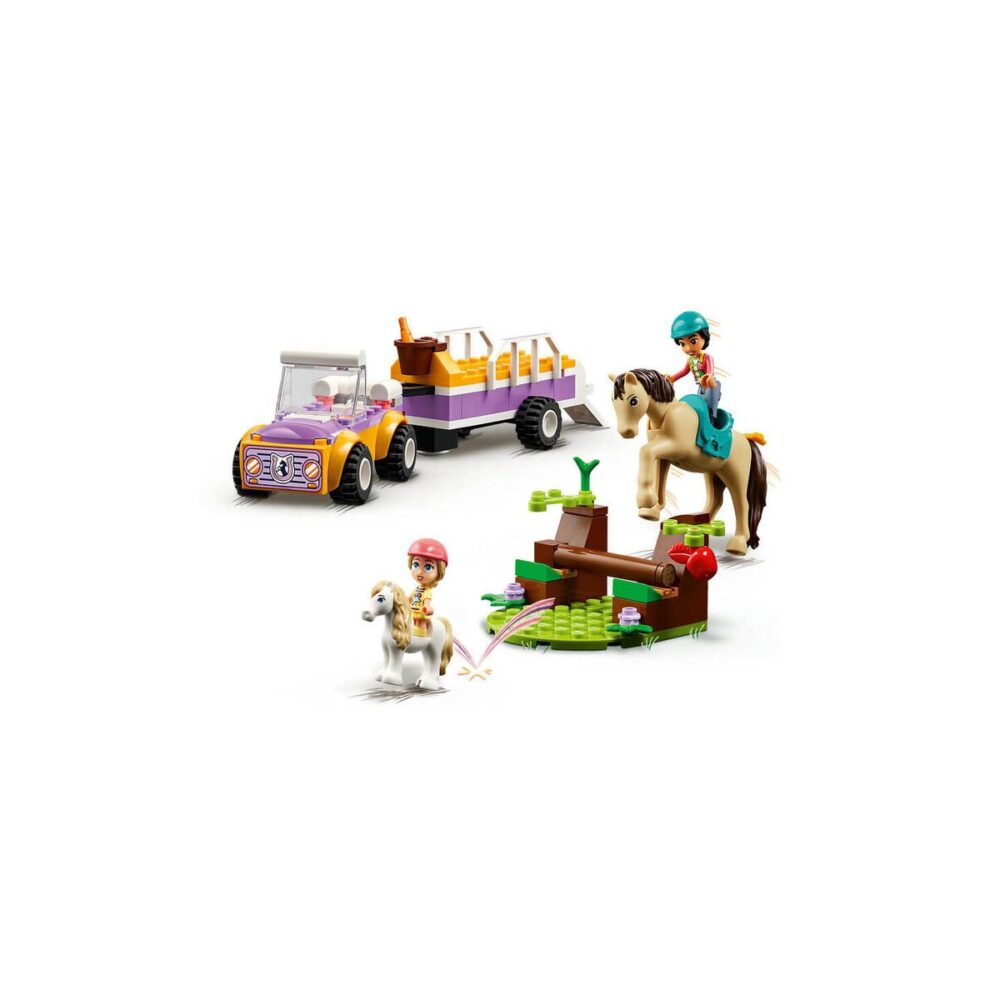 LEGO Friends At ve Midilli Römorku 42634 - 4 Yaş ve Üzeri Çocuklar için Liann ve Zoya Minifigürü İçeren Yaratıcı Oyuncak Yapım Seti