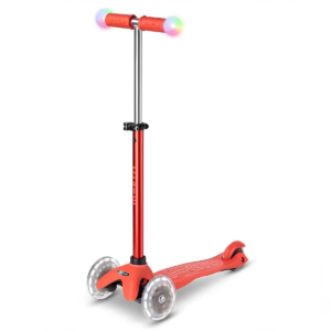 Micro Mini2Grow Deluxe Magic LED 3 Tekerlekli Scooter Red