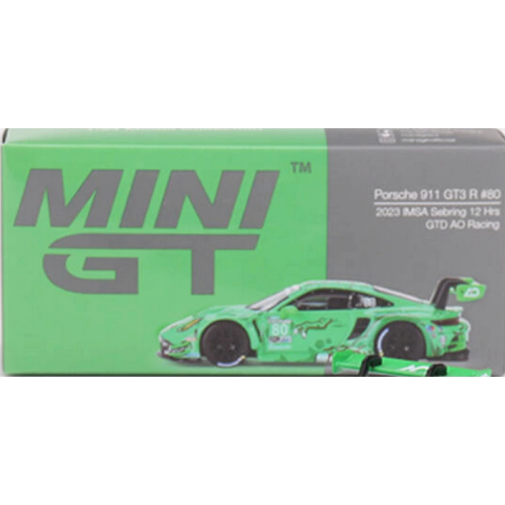 Mini GT 1/64 Porsche 911 GT3 R #80 GTD AO Racing 2023 IMSA Sebring 12 Hrs MGT00713