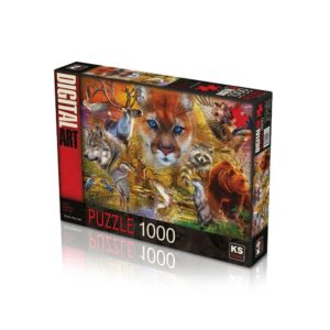 North American Animal Puzzle & Yapboz -1000 Parça