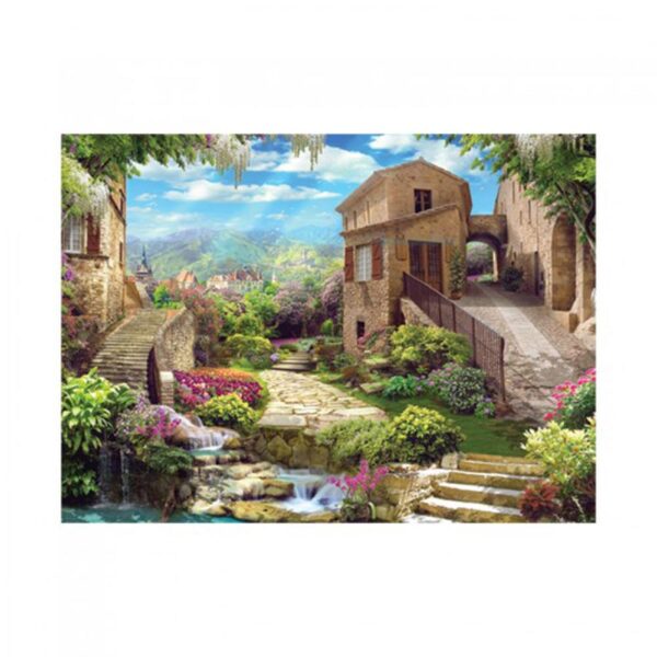 Old House Flowers Puzzle Yapboz - 1000 Parça