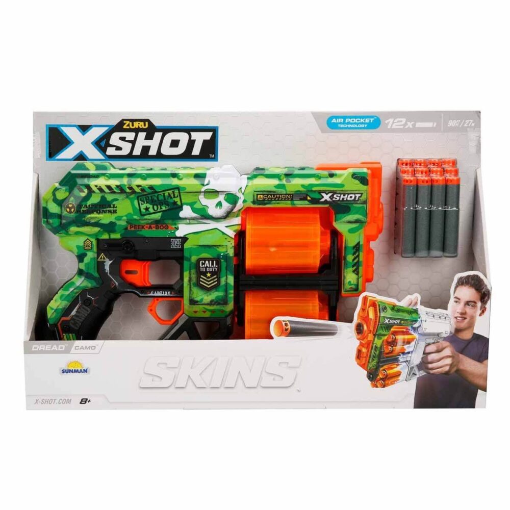 Oyuncak Tabanca X-Shot Excel Skins Dread Blaster 12 Dartlı