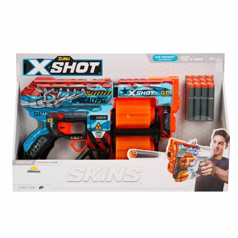 Oyuncak Tabanca X-Shot Excel Skins Dread Blaster 12 Dartlı