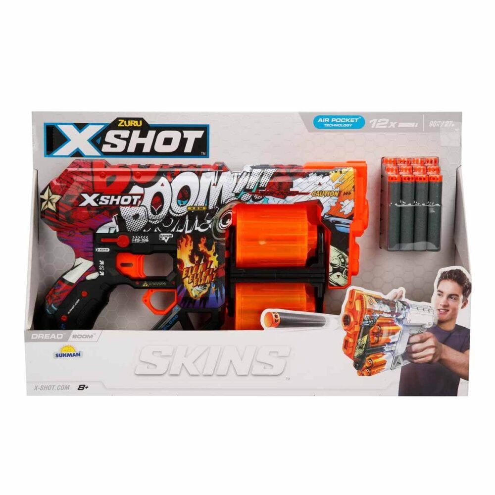 Oyuncak Tabanca X-Shot Excel Skins Dread Blaster 12 Dartlı