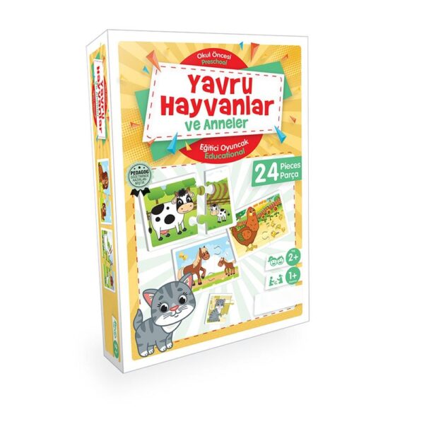 Preschool Yavru Hayvan ve Anneler Eğitici Set