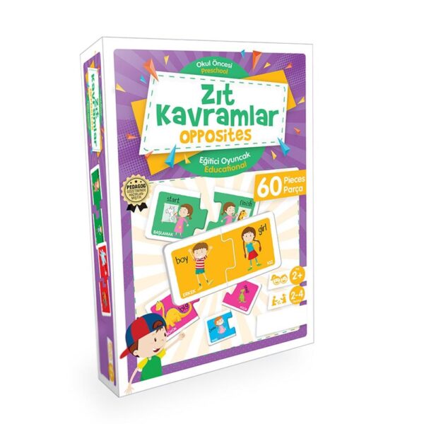 Preschool Zıt Kavramlar Eğitici Set - 60 Parça