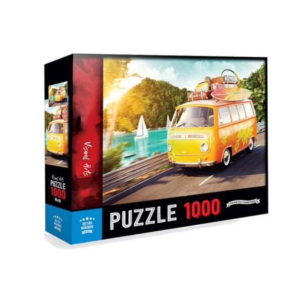 Retro Minibüs Puzzle Yapboz - 1000 Parça