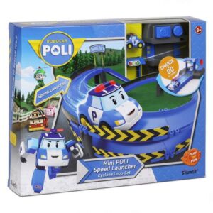 Robocar Poli Fırlatıcılı Ve Virajlı Yol Seti