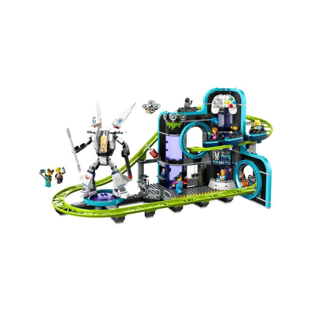 Robot World Roller Coaster Park City Lego Yaratıcı Oyuncak Yapım Seti 986 Parça