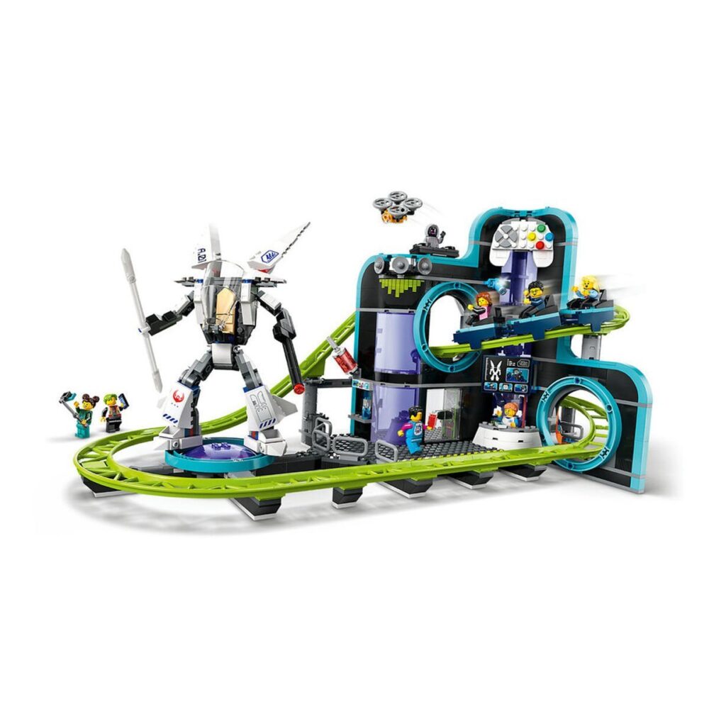 Robot World Roller Coaster Park City Lego Yaratıcı Oyuncak Yapım Seti 986 Parça