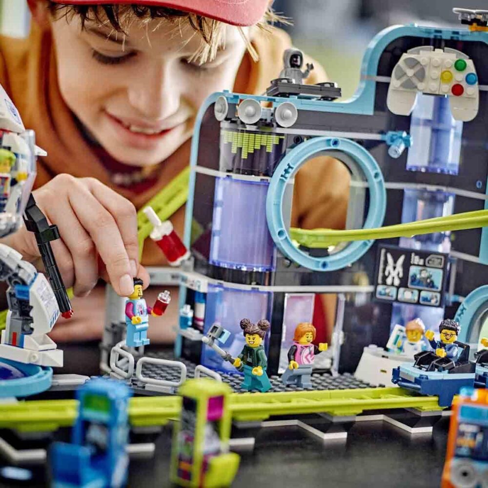 Robot World Roller Coaster Park City Lego Yaratıcı Oyuncak Yapım Seti 986 Parça