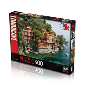 Seaside Villas Near Portofino Italy Puzzle & Yapboz - 500 Parça