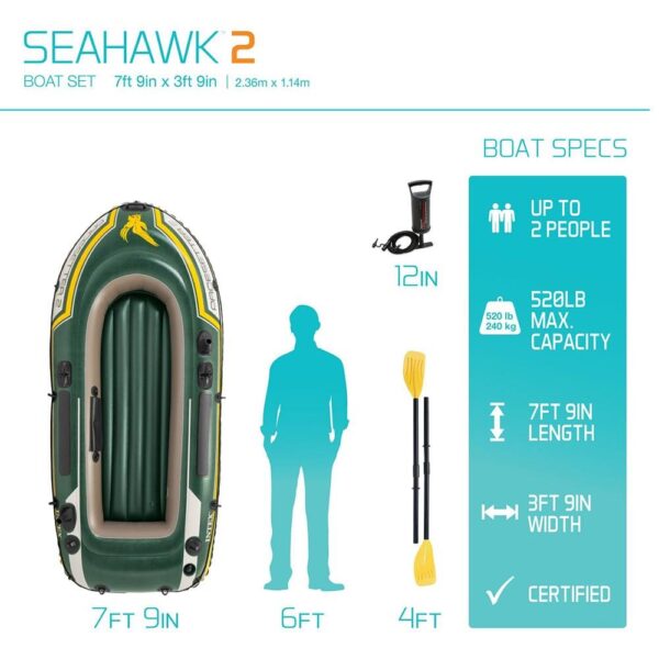 Şişme Bot Tekne Intex Seahawk X2 Fishing Boat Set 236x114x41cm