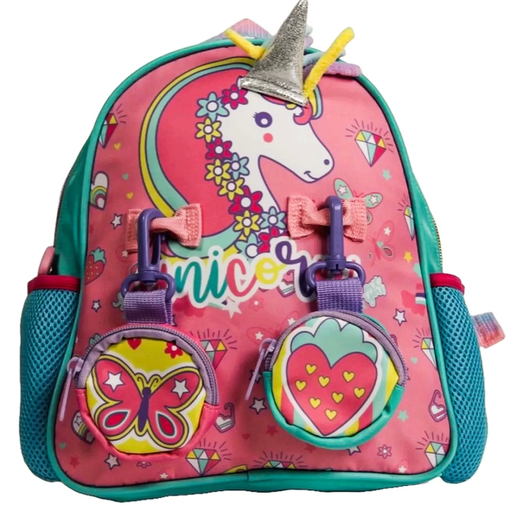 Vest Unicorn Pembe Turkuaz Mini Sırt Çantası