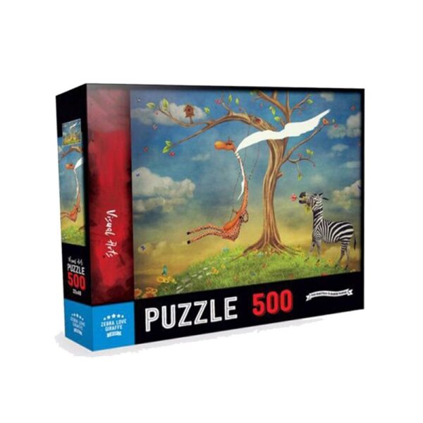 Zebra Love Giraffe Puzzle Yapboz - 500 Parça